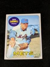 1969 Topps #193 Don Cardwell Vintage New York Mets Baseball Card