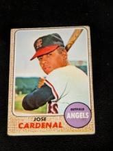 1968 Topps #102 Jose Cardenal California Angels Vintage Baseball Card