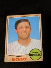 1968 Topps Baseball Pete Richert #354 Baltimore Orioles Vintage MLB Card