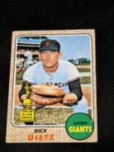 Vintage 1968 Topps Baseball #104 Dick Dietz