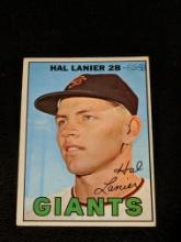 1967 Topps HAL LANIER #4 Miscut ERROR Vintage Baseball Card