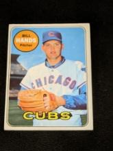 1969 Topps Bill Hands Chicago Cubs Vintage Baseball Card #115