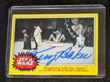 Kenny Baker Autographed Signed Card with coa - star wars