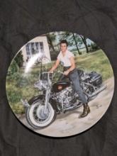 Elvis Presley Plate "elvis on his harley" limited edition with coa