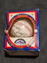 Autographed mlb team baseball Colorado Rockies