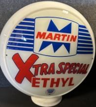 Martin Xtra Special Ethyl Gas Globe w/ Original Lenses & All Glass 16.5" Globe