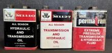 Lot 3 Original Massey Ferguson Hydraulic & Trans 2 Gallon Oil Cans M1110 + M1127