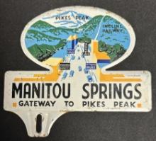 Manitou Springs Gateway To Pikes Peak Original License Plate Topper