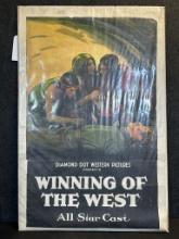 Winning Of The West All Star Cast Diamond Dot Western Pictures Movie Poster