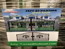 NEW 14FT BI-PARTING WROUGHT IRON GATE