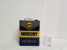 Sunoco Mercury Motor Oil 2 Gall Can Empty In Good Cond