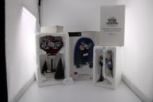 Department 56 Harley Davidson Sign and Lamplighter Accessory Set