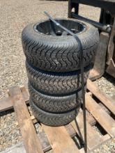 215/50R12 Golf Cart Tires on Rims