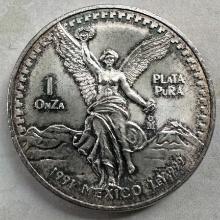 1991 Mexico 1 Ounce Silver Libertad Coin