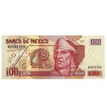 2000 Mexico 100 Pesos Banknote Series BY Uncirculated W0000389