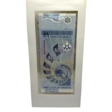 1999 Banco de Mexico 30 Year Anniversary Banknote Uncirculated A000389