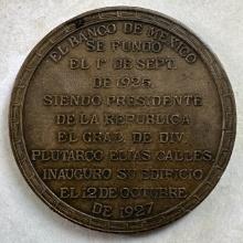 1927 Bank of Mexico Building Inauguration Commemorative Medal