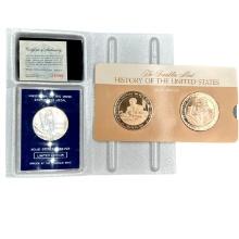 Silver First Step on the Moon Coin & History of the US Coins