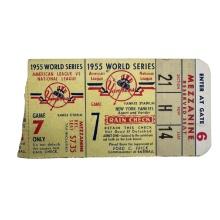 1955 New York Yankees World Series Game Ticket Stub