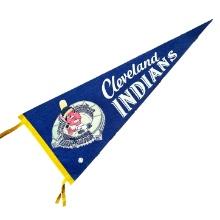 Vintage Cleveland Indians Full Size Pennant circa 1960