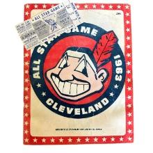 1963 Cleveland Indians All Star Game Program and Ticket