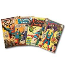 Four Vintage DC Superman Comics