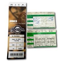 Milwaukee Brewers Ticket Stubs 1996, 1998, 2003