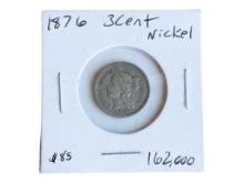FEATURE 1876 3 Cent Nickel