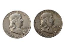 Lot of 2 Franklin Half Dollar - 1962-D & 1963-D