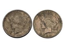 Lot of 2 Peace Dollars - 1923 & 1922