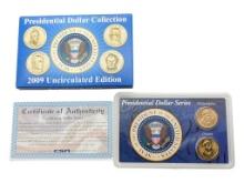2009 Uncirculated Edition Presidential Dollars with COA