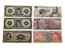 Lot of 6 Mexico Banknotes
