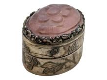 Sterling Silver with Pink Flower Ring Box