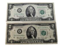 Lot of 2 - 1976 $2 Bills