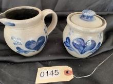 Rowe Pottery  Cream & Sugar Set