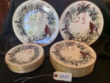 Lenox Winter Greetings Dinner Plates, Salad Plates & Dessert Plates