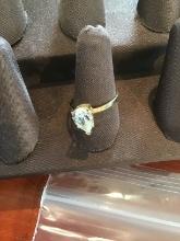 14K Gold Ring with stone, 2.2 grams, size 7.5