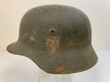 WWII GERMAN  M40 COMBAT HELMET BATTLEFIELD FOUND IN RUSSIA