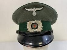 WWII GERMAN CUSTOMS OFFICIAL NCO OFFICER VISOR CAP HAT