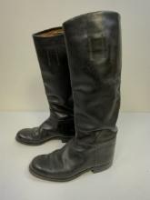 GERMANY THIRD REICH BLACK LEATHER HIGH QUALITY OFFICERS BOOTS