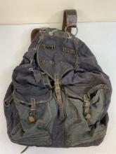 WWII GERMAN LUFTWAFFE BLUE RUCKSACK BACKPACK COMPLETE WITH STRAPS