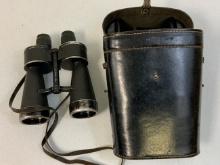 WWII GERMAN NAVY KRIEGSMARINE  7X50 BINOCULARS WITH CASE EAGLE M STAMPED