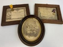 IMPERIAL GERMAN 1870-71 FRANC PRUSSIAN WAR VETERAN RESEARCHED AWARD MEDALS WITH DOCUMENTS
