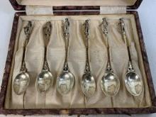 VINTAGE GERMAN 835 SILVER SET OF TEA SPOONS