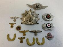 WWII GERMAN METAL INSIGNIA LOT