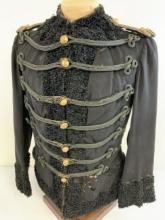 ANTIQUE FRENCH 19th CENTURY HUSSAR PELICE UNIFORM JACKET 1870S-1890S