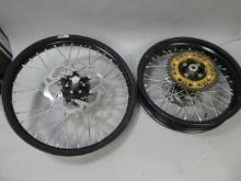 Pair Front & Read KTM Dirt Bike Aluminum Rims w/ Galfer Rotors
