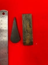 *Folk Art* Slate Chisel and "Tear Drop" (Longest 3-1/2")