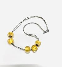 Necklace W/glass Beads Kiara