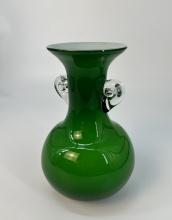 Green Cased Glass vase